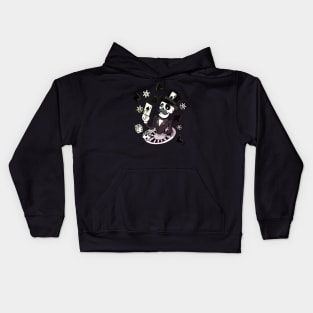 Skeleton Casino Blackjack Dealing Poker Playing Skull Kids Hoodie